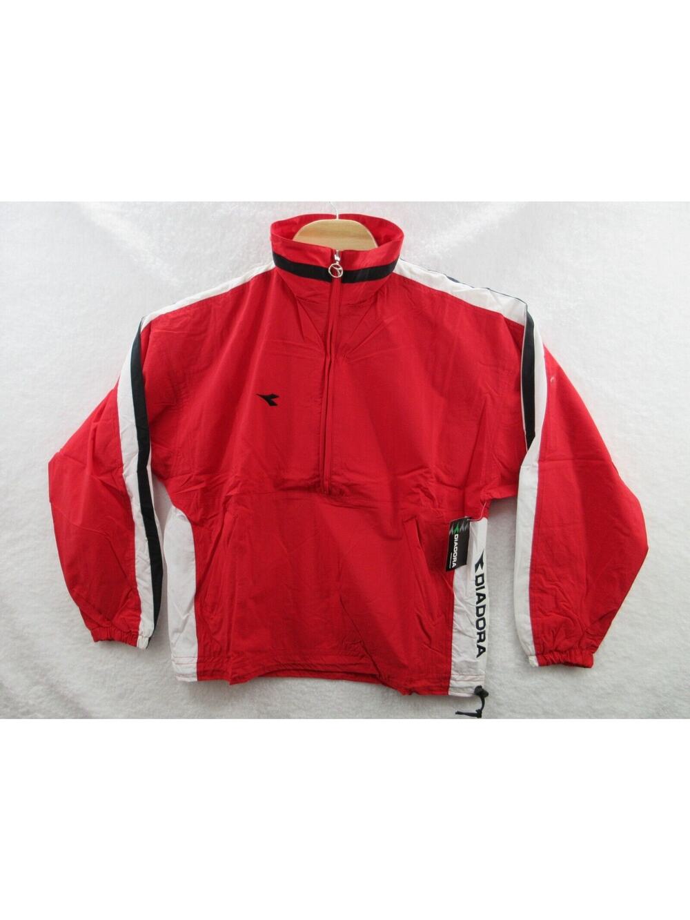 Y2K NWT DIADORA Canova Soccer Men's Small Nylon Pullover Jacket